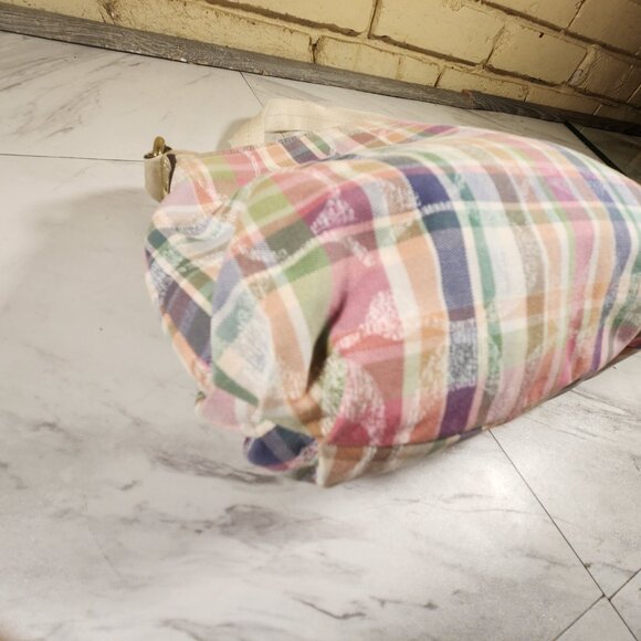 Like New Vintage Coach Poppy Daisy Madras Plaid Crossbody Bag ,Wallet Cosmetic - Picture 7 of 16